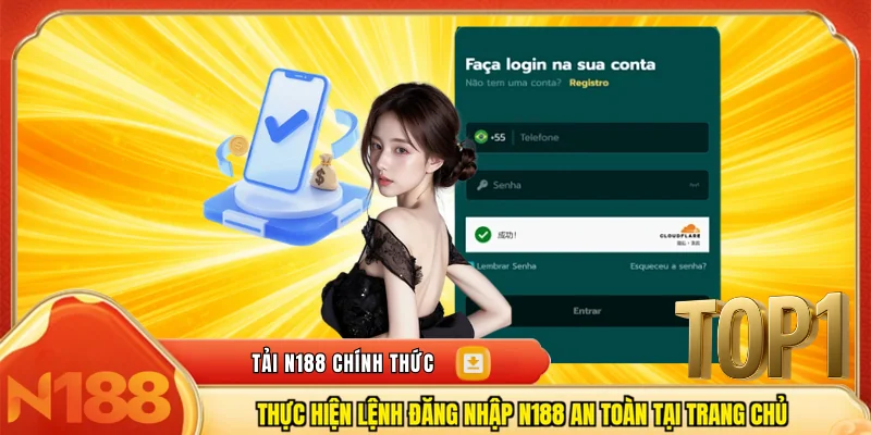 Thực hiện lệnh đăng nhập n188 an toàn tại trang chủ